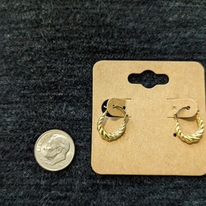 Gold hoop earrings